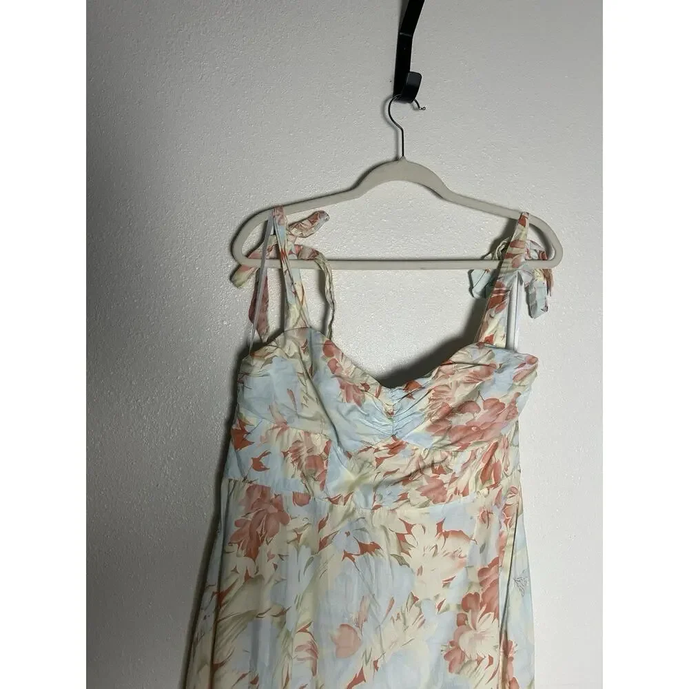NWT Selfie Leslie Baby Blue Floral Sweet Pea Dress Spring Easter Size XXL